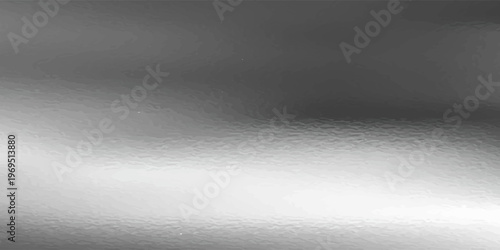 Silver metal effect foil. Silver texture. Gradient background. Metal surface print.