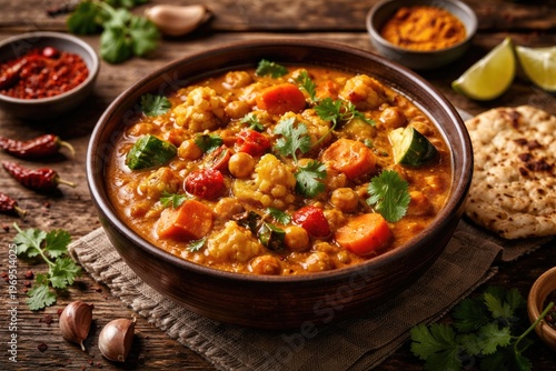 A warm bowl of vegetable cu...