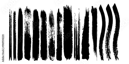Beautiful Brush vector collection. Grunge Elements - Brush strokes, ink paint brush, grunge lines. modern, eps10