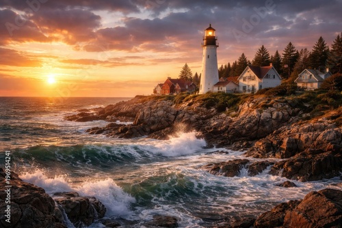 Stunning coastal landscape ...