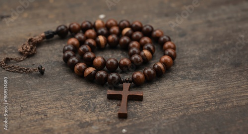 wooden bead necklace incorp...