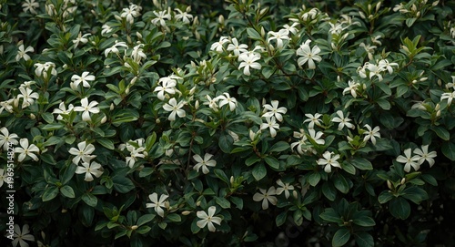 White jasmine blossoms thri...