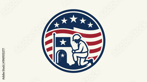 Memorial Day Tribute Veteran Honoring Fallen Soldier