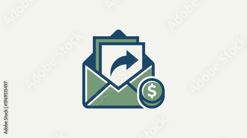 Electronic Payment or Email Marketing Icon