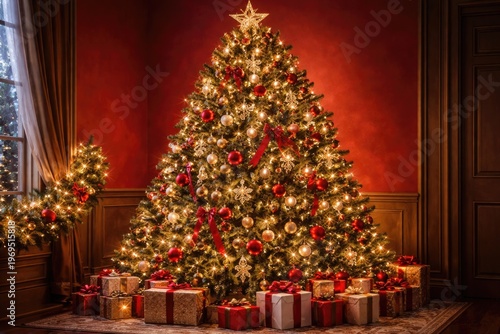 Festive Christmas tree deco...