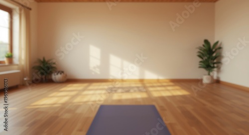 Yoga studio interior empty ...