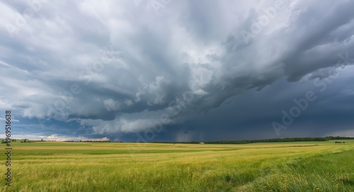 Storm clouds forming over a...