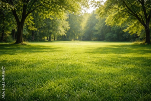 Lush green grass texture wi...