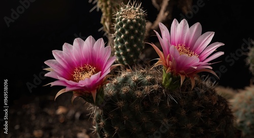 Natural arid cactus plant w...