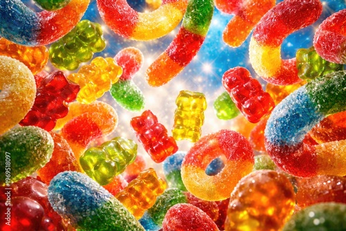 Colorful assortment of gumm...