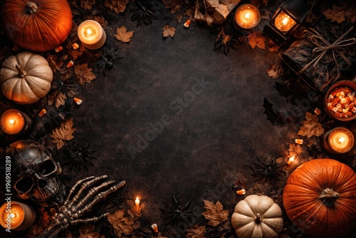 Halloween Themed Flat Lay w...