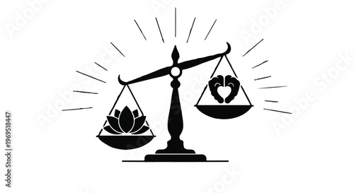 Symbol of balance between nature and human connection, illustrating harmony and well-being.