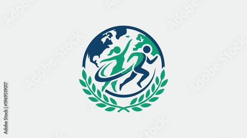 Athletes Celebrating World Fitness Logo