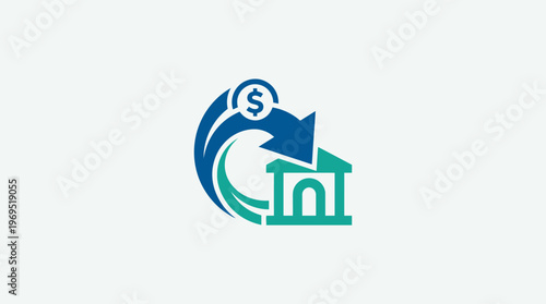 Banking and Financial Transaction Logo Concept