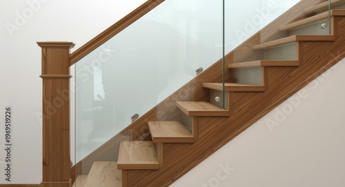 Solid newel post stairs wit...