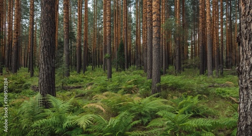 Forest panorama capturing t...