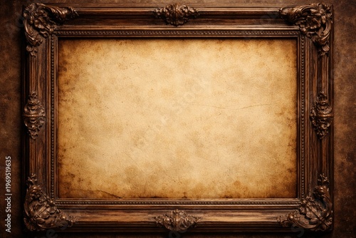 Vintage wooden frame with a...