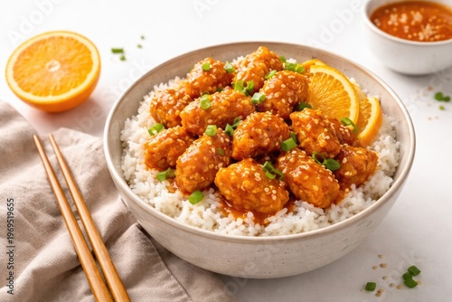 Delicious bowl of orange ch...