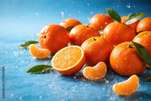 Fresh Ripe Mandarins Displa...