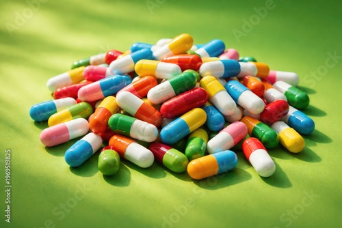 Colorful Capsules Piled on ...