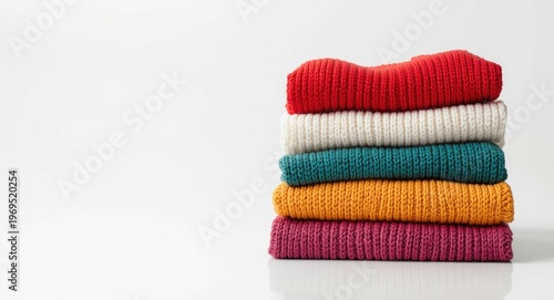 Vivid knit winter clothing ...