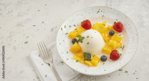 Creamy panna cotta Italian ...