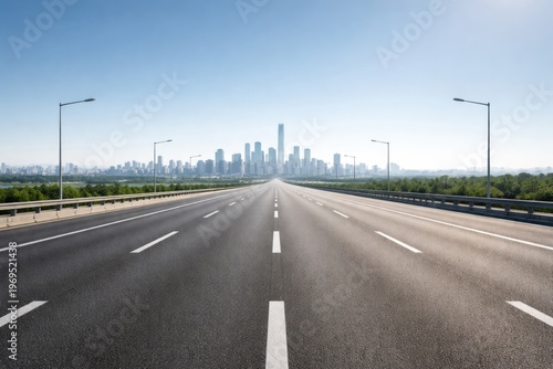 A deserted highway under a ...