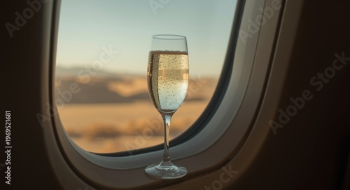 Sophisticated champagne gla...