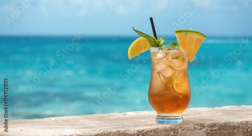 Summer coastal resort with ...