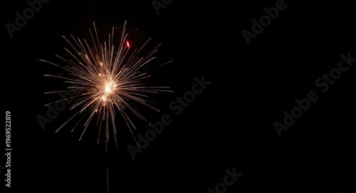 A dazzling single firework ...