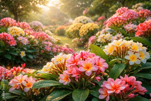 Colorful garden filled with...
