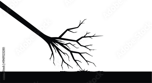 Tree roots exposed, symbolizing vulnerability and struggle against the elements.