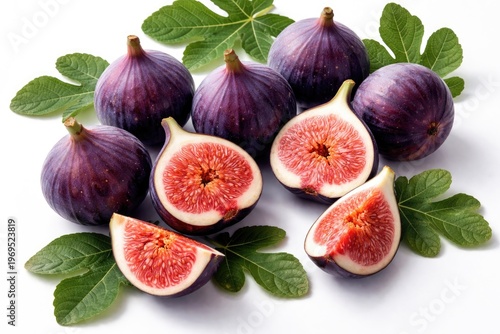 Purple Figs Halved and Whol...
