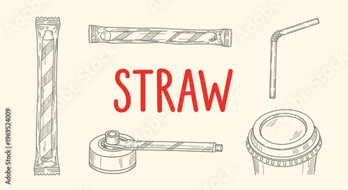 Reusable straw and metal drinking accessories.