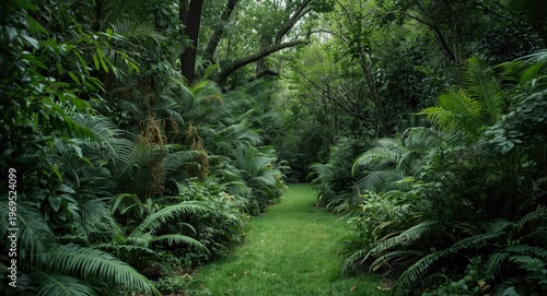 Abundant green foliage plan...