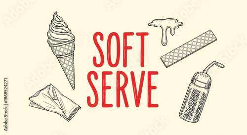 Soft serve ice cream dessert treat.