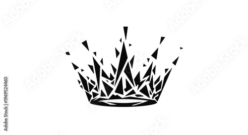 Shattered crown symbol representing broken royalty or lost power
