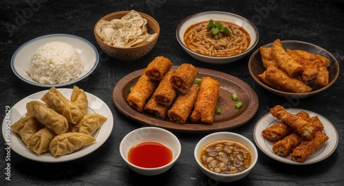 Variety of Chinese meals in...