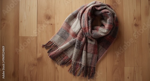 Winter accessory plaid scar...