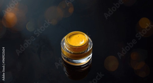 Shiny yellow nail enamel in...