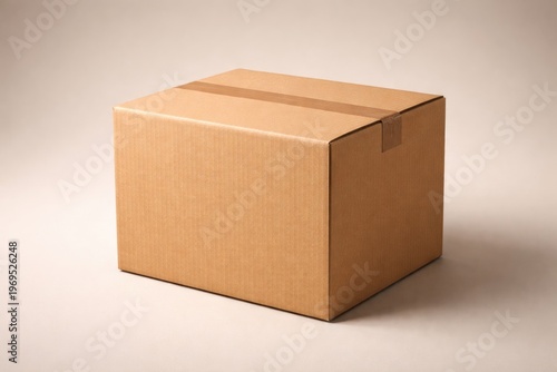 Cardboard box isolated on a...