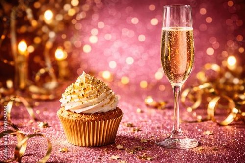 Elegant party scene with go...