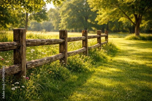 A charming rustic wooden fe...