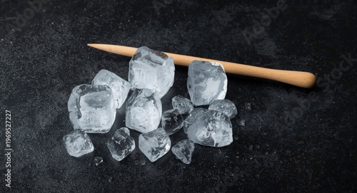 Still life scene with ice c...