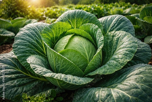 Flourishing Green Cabbage i...