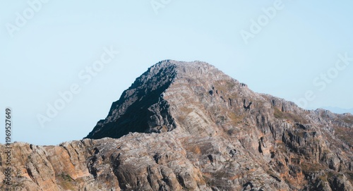High altitude shot of a mou...