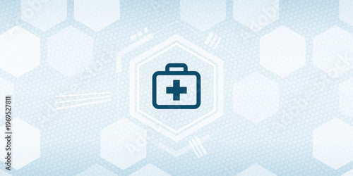 Medical first aid kit box icon vector for emergency healthcare and safety equipment concept