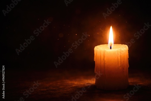 Candle Flame Illuminating D...
