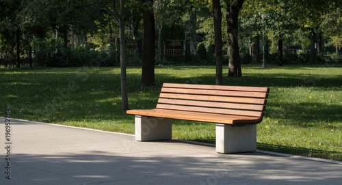 Timeless park bench featuri...