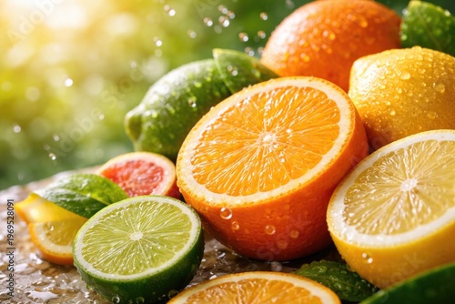 Close up of fresh citrus fr...